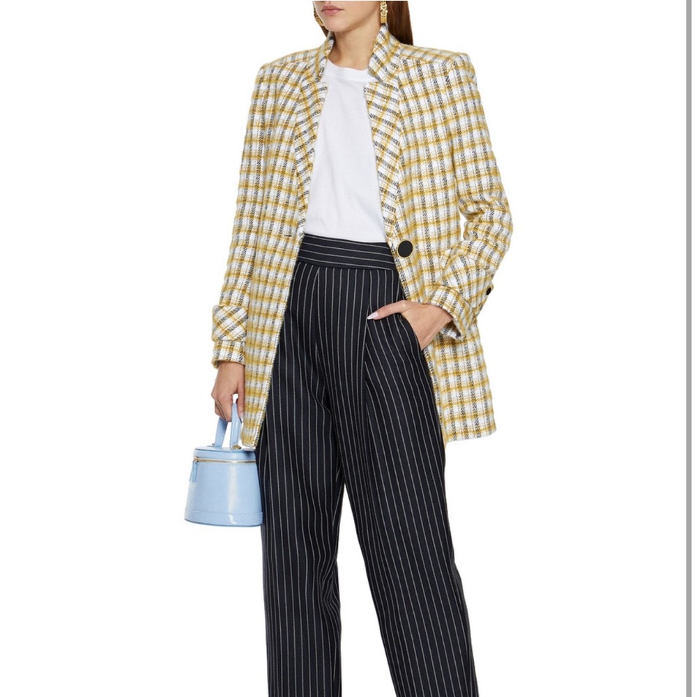Yellow Plaid Women's Jacket - Picture 2 of 4